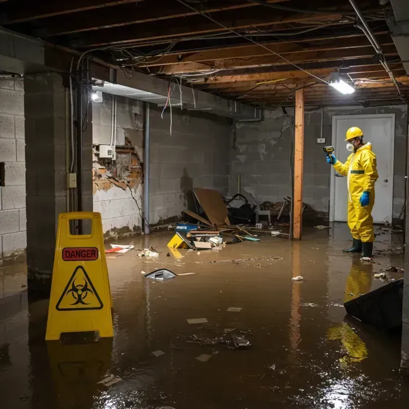 Flooded Basement Electrical Hazard in Fort Meade, MD Property